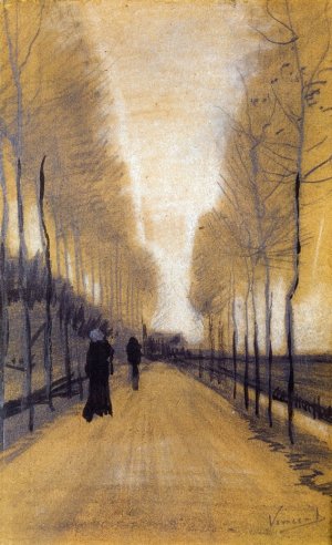 Alley Bordered by Trees by Vincent van Gogh Oil Painting Reproduction