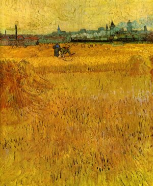 Arles: View from the Wheat Fields by Vincent van Gogh Oil Painting Reproduction