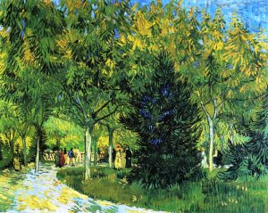 Avenue in the Park by Oil Painting Reproduction