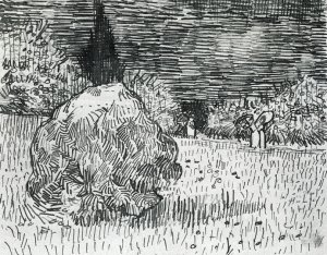 Bush in the Park at Arles; The Poet's Garden II by Vincent van Gogh Oil Painting Reproduction