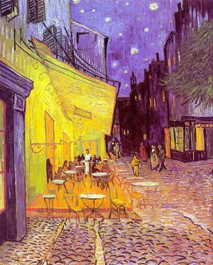 Cafe Terrace at Night by Vincent van Gogh Oil Painting Reproduction