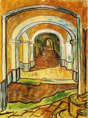 Corridor in Saint-Paul Hospital by Vincent van Gogh Oil Painting Reproduction