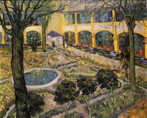 Courtyard of the Hospital in Arles by Vincent van Gogh Oil Painting Reproduction