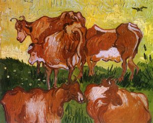 Cows after Jorsaens by Vincent van Gogh Oil Painting Reproduction