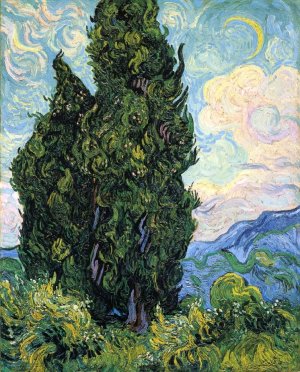 Cypresses by Vincent van Gogh Oil Painting Reproduction