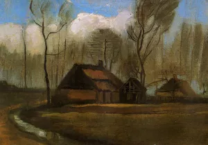 Farmhouses Among Trees