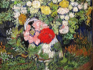 Flowers in a Vase by Oil Painting Reproduction