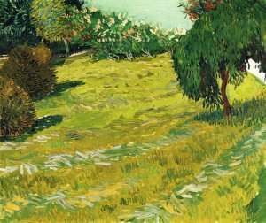 Garden with Weeping Willow by Vincent van Gogh Oil Painting Reproduction