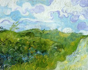 Green Wheat Fields by Oil Painting Reproduction