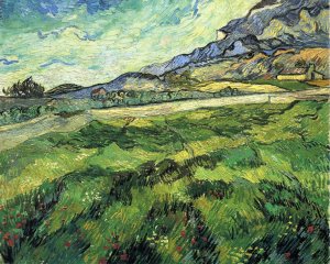 Green Wheatfield by Vincent van Gogh Oil Painting Reproduction