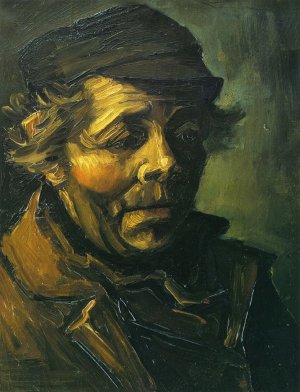 Head of a Peasant study for The Potato Eaters by Oil Painting Reproduction