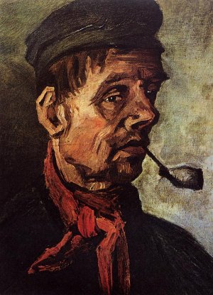 Head of a Peasant with a Pipe by Oil Painting Reproduction