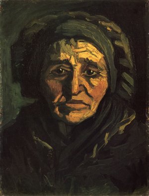 Head of a Peasant Woman with a Greenish Lace Cap by Oil Painting Reproduction