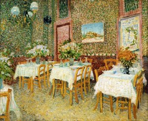 Interior of a Restaurant by Oil Painting Reproduction