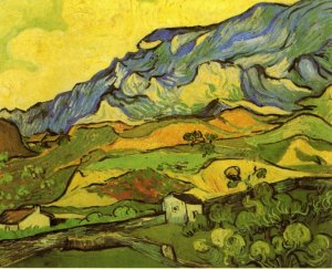 Les Alpilles, Mountain Landscape Near South-Reme by Vincent van Gogh Oil Painting Reproduction