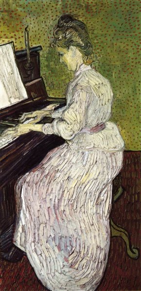 Marguerite Gachet at the Piano by Oil Painting Reproduction