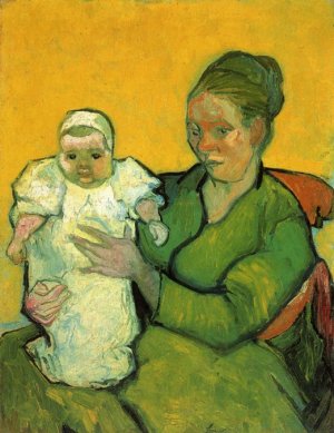 Mother Roulin with Her Baby by Oil Painting Reproduction