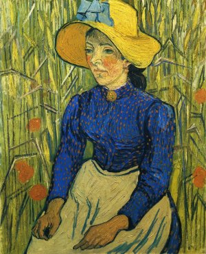 Peasant Girl with Yellow Straw Hat by Vincent van Gogh Oil Painting Reproduction