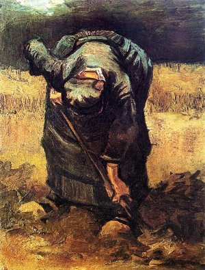 Peasant Woman Digging II by Oil Painting Reproduction