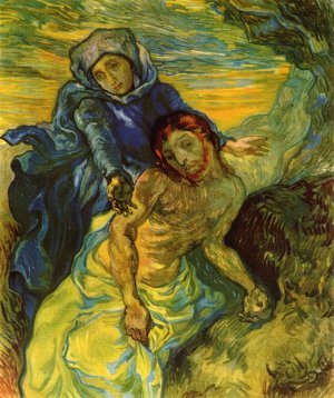 Pieta after Delacroix by Vincent van Gogh Oil Painting Reproduction