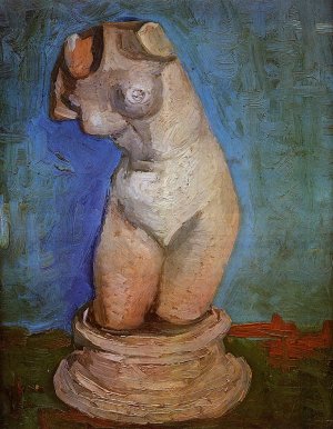 Plaster Statuette of a Female Torso by Oil Painting Reproduction