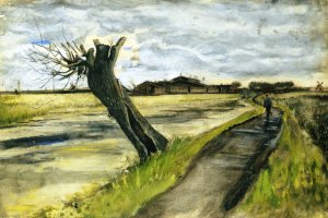 Pollard Willow by Oil Painting Reproduction