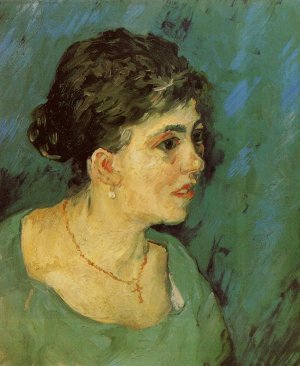 Portrait of a Woman in Blue by Vincent van Gogh Oil Painting Reproduction