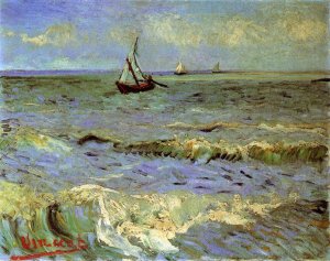 Seascape at Saintes-Maries by Vincent van Gogh Oil Painting Reproduction