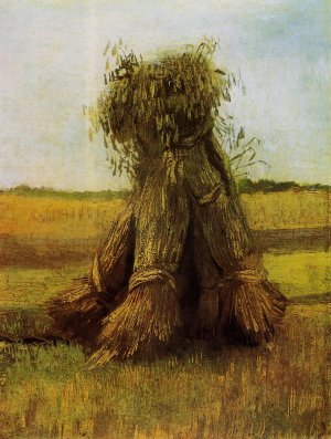 Sheaves of Wheat in a Field by Oil Painting Reproduction