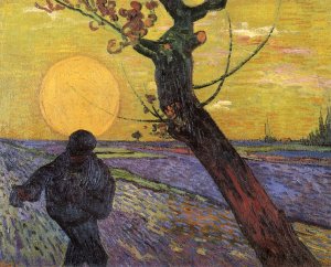 Sower with Setting Sun by Oil Painting Reproduction