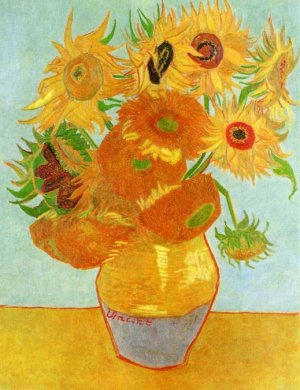 Still Life: Vase with Twelve Sunflowers by Vincent van Gogh Oil Painting Reproduction