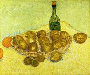 Still Life with a Bottle, Lemons and Oranges by Vincent van Gogh Oil Painting Reproduction