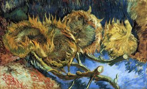 Still Life with Four Sunflowers by Vincent van Gogh Oil Painting Reproduction