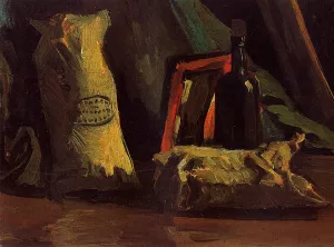 Still Life with Two Sacks and a Bottle