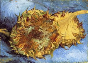 Still Life with Two Sunflowers by Oil Painting Reproduction