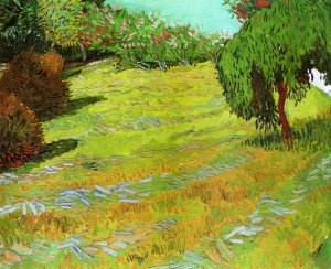 Sunny Lawn in a Public Park by Oil Painting Reproduction