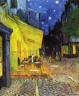 The Cafe Terrace on the Place de Forum, Arles, At Night by Oil Painting Reproduction