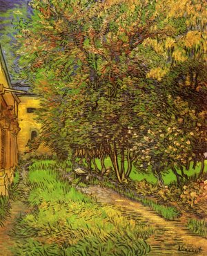 The Garden of Saint-Paul Hospital by Oil Painting Reproduction