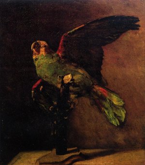 The Green Parrot by Oil Painting Reproduction