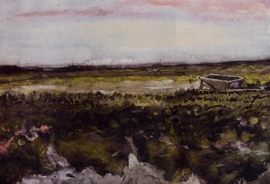 The Heath with a Wheelbarrow by Oil Painting Reproduction