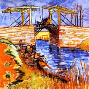 The Langlois Bridge at Arles 2 by Oil Painting Reproduction