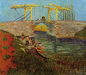 The Langlois Bridge at Arles by Oil Painting Reproduction