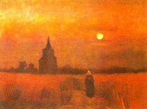 The Old Tower in the Fields by Oil Painting Reproduction