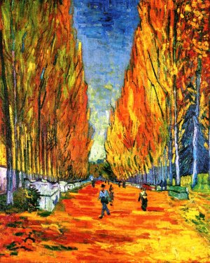 The Path at Les Alychamps by Vincent van Gogh Oil Painting Reproduction