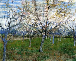 The Pink Orchard by Oil Painting Reproduction