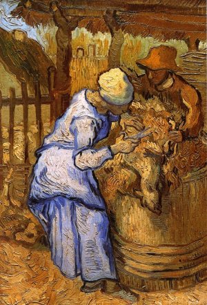 The Sheep-Shearers after Millet by Oil Painting Reproduction