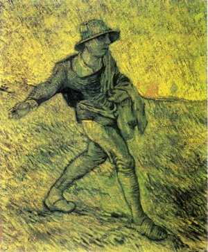 The Sower after Millet 2 by Oil Painting Reproduction