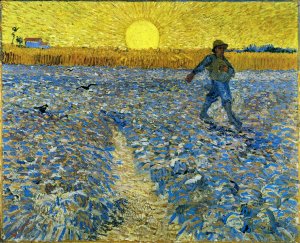 The Sower also known as Sower with Setting Sun by Oil Painting Reproduction