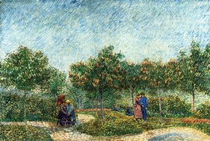 The Voyer d'Argenson Park in Asnieres by Oil Painting Reproduction