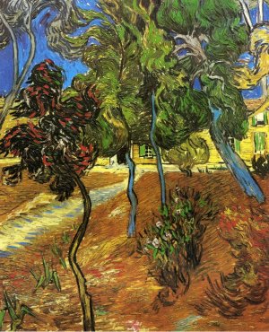 Trees in the Garden of Saint-Paul Hospital by Oil Painting Reproduction